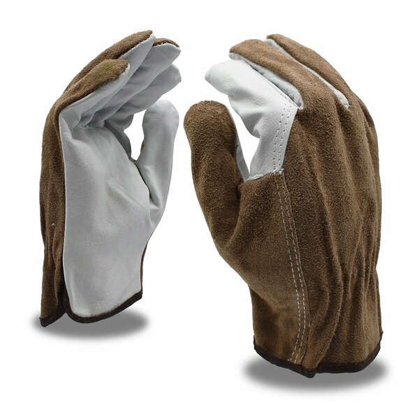 Cordova Driver, Cowhide, Split/Grain Gloves, XL, 12PK 8239XL